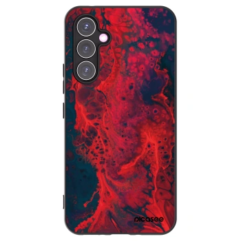 Picasee Samsung Galaxy A54 5G A546B Hülle - Schwarzes Silikon - Organic red