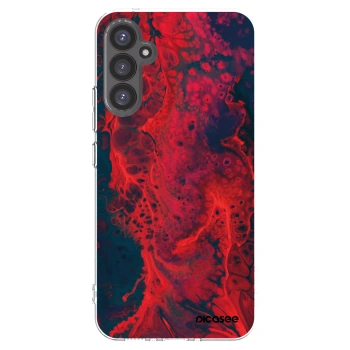 Picasee Samsung Galaxy A34 5G A346B Hülle - Transparentes Silikon - Organic red