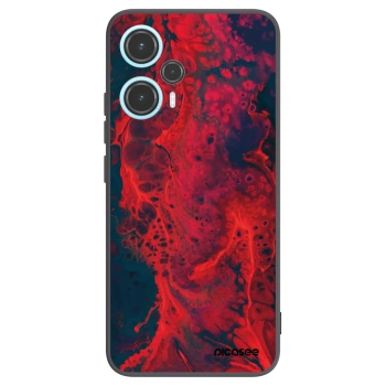 Picasee Xiaomi Poco F5 Hülle - Schwarzes Silikon - Organic red