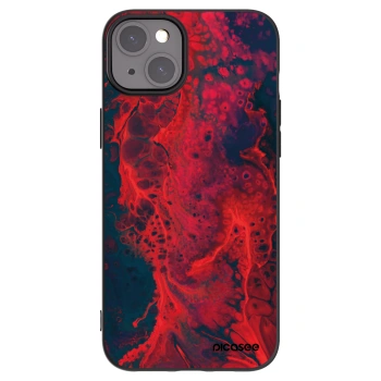 Picasee Apple iPhone 15 Plus Hülle - Schwarzes Silikon - Organic red