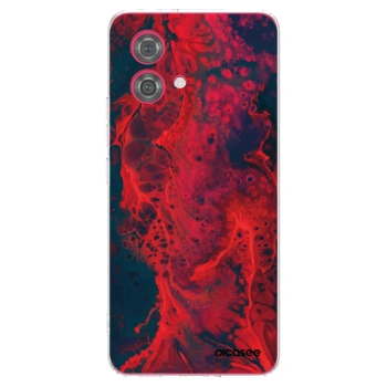 Picasee Motorola Moto G84 5G Hülle - Transparentes Silikon - Organic red