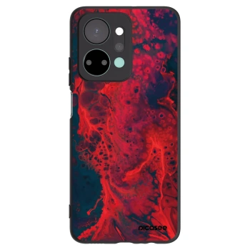 Picasee Honor X7a Hülle - Schwarzes Silikon - Organic red