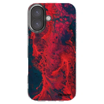 Picasee Apple iPhone 16 Hülle - Transparentes Silikon - Organic red