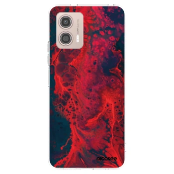 Picasee Motorola Moto G53 5G Hülle - Transparentes Silikon - Organic red