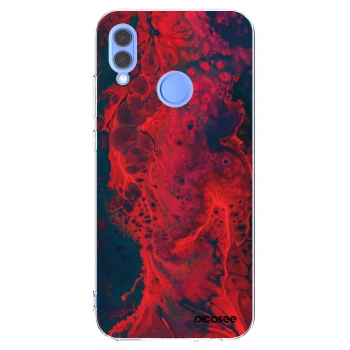 Picasee Huawei P Smart 2019 Hülle - Transparentes Silikon - Organic red