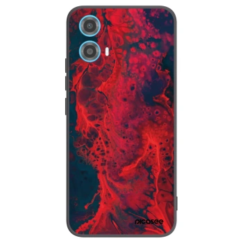 Picasee Motorola Moto G34 5G Hülle - Schwarzes Silikon - Organic red