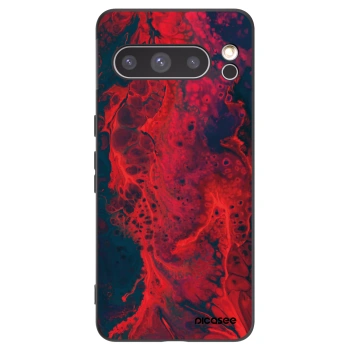 Picasee Google Pixel 8 Pro Hülle - Schwarzes Silikon - Organic red