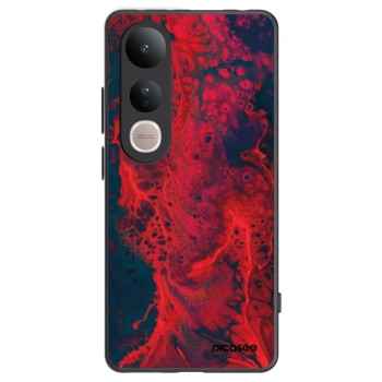 Picasee Vivo V50 Lite 5G Hülle - Schwarzes Silikon - Organic red