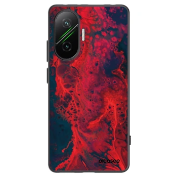 Picasee Xiaomi Poco F7 Pro 5G Hülle - Schwarzes Silikon - Organic red