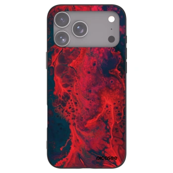 Picasee Apple iPhone 17 Pro Max Hülle - Schwarzes Silikon - Organic red