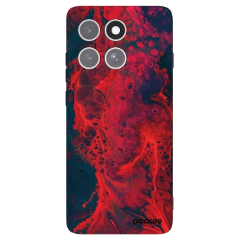 Picasee Motorola Edge 60 Pro Hülle - Schwarzes Silikon - Organic red