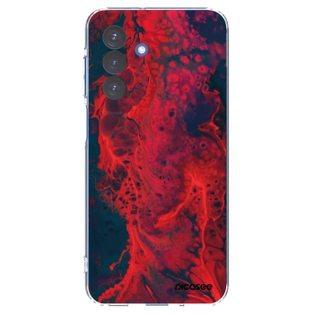 Picasee Samsung Galaxy A17 5G Hülle - Transparentes Silikon - Organic red