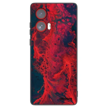 Picasee Motorola Edge 50 Fusion Hülle - Schwarzes Silikon - Organic red