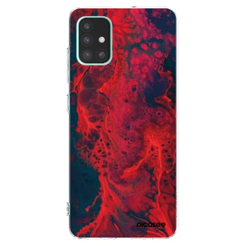 Picasee Samsung Galaxy A51 A515F Hülle - Transparentes Silikon - Organic red