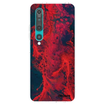 Picasee Xiaomi Mi 10 Hülle - Transparentes Silikon - Organic red