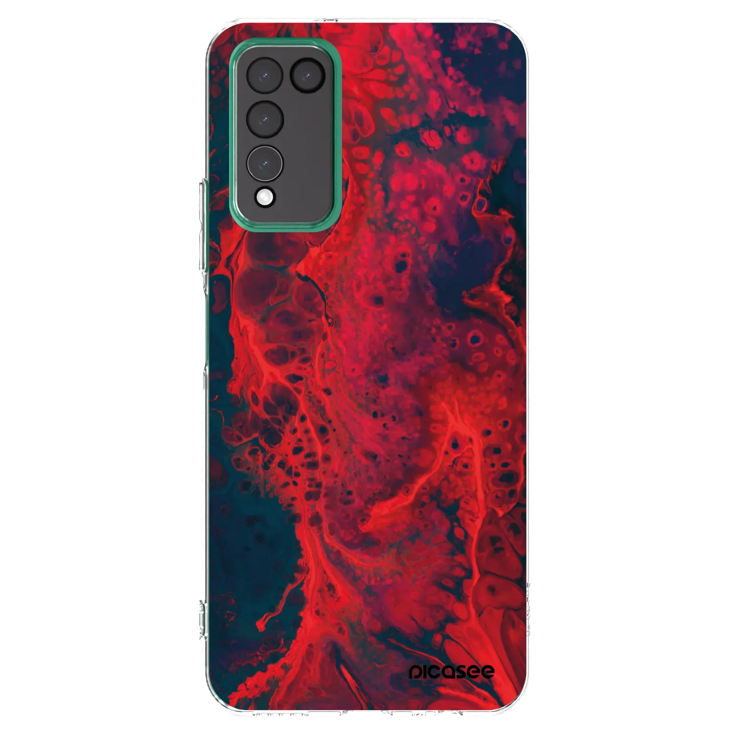 Picasee Honor 10X Lite Hülle - Transparentes Silikon - Organic red