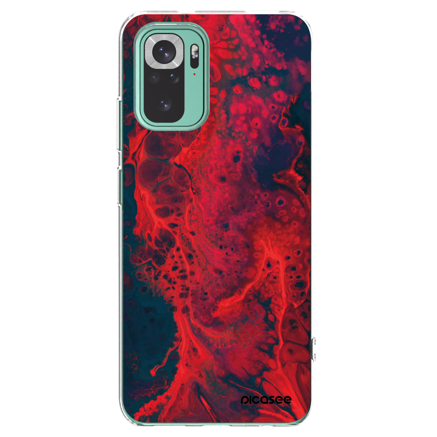 Picasee Xiaomi Redmi Note 10 Pro Hülle - Transparentes Silikon - Organic red