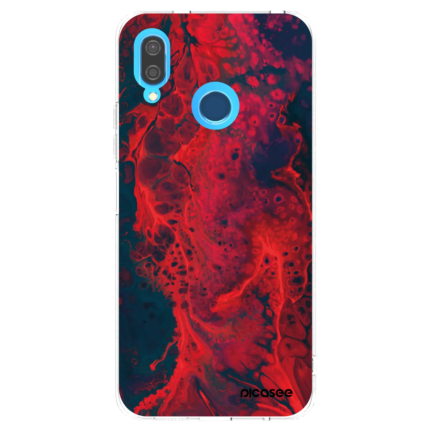Picasee Huawei P20 Lite Hülle - Transparentes Silikon - Organic red