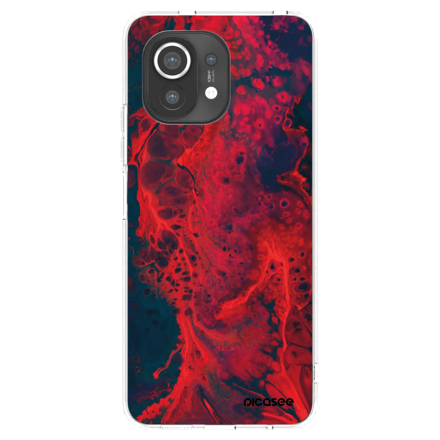 Picasee Xiaomi Mi 11 Hülle - Transparentes Silikon - Organic red