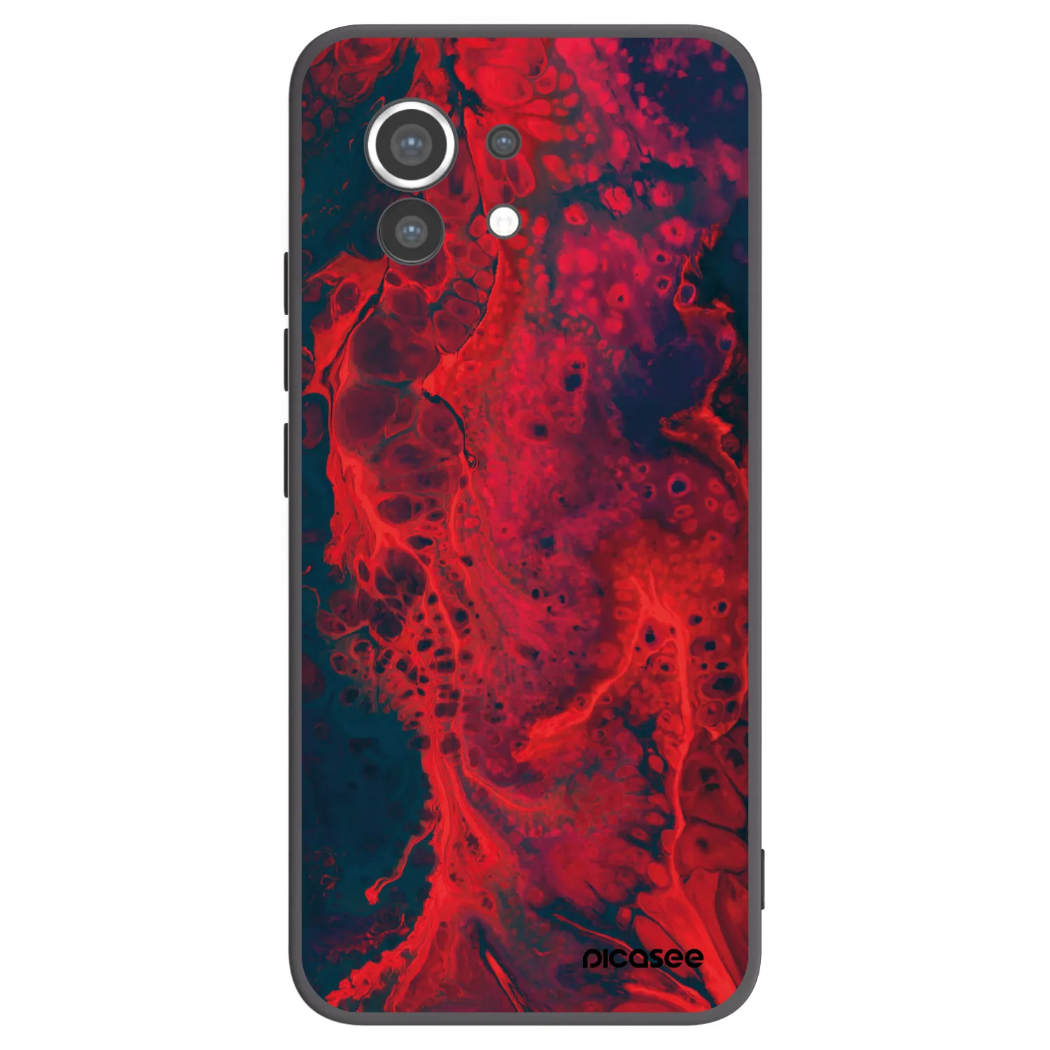 Picasee Xiaomi Mi 11 Hülle - Schwarzes Silikon - Organic red