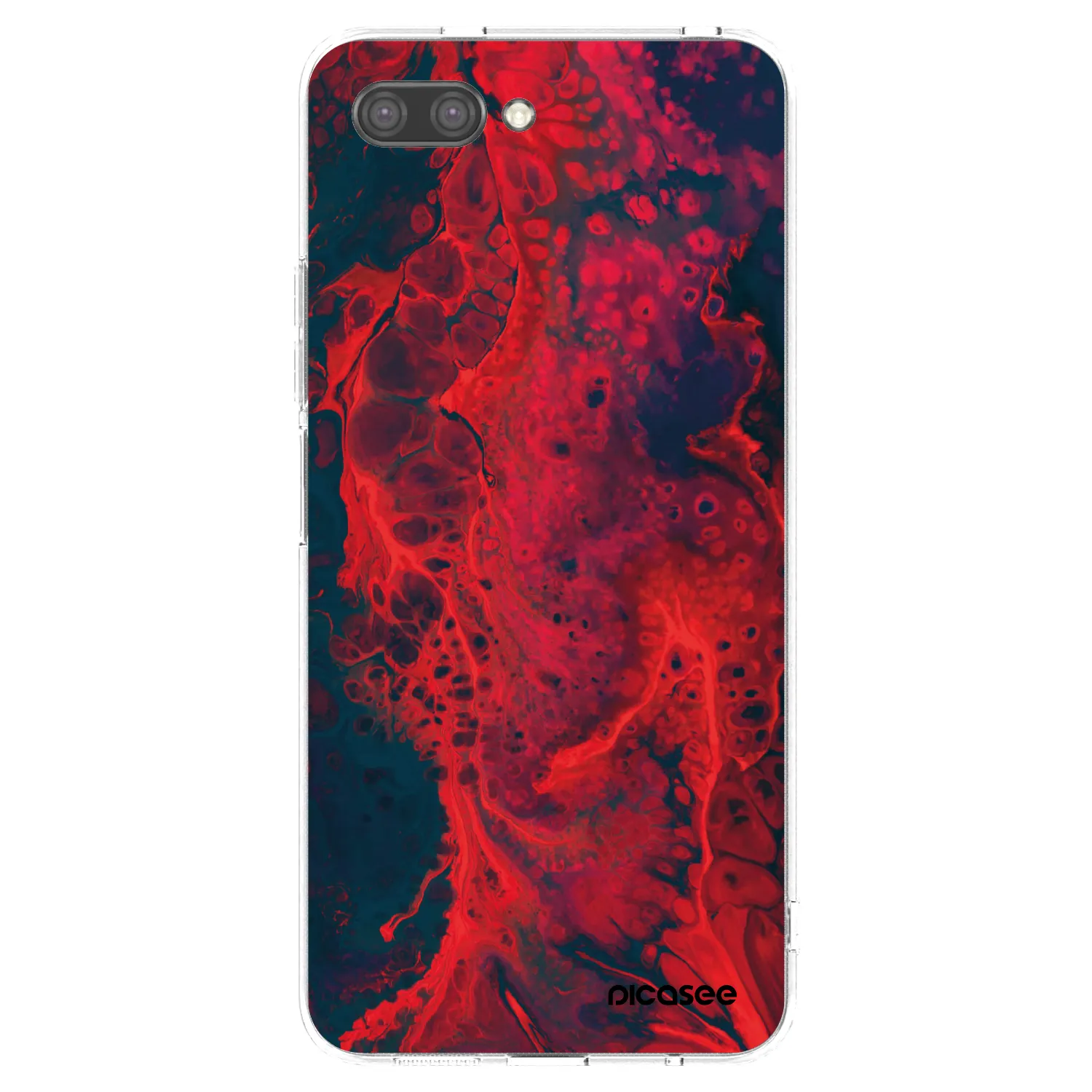 Picasee Honor 10 Hülle - Transparentes Silikon - Organic red