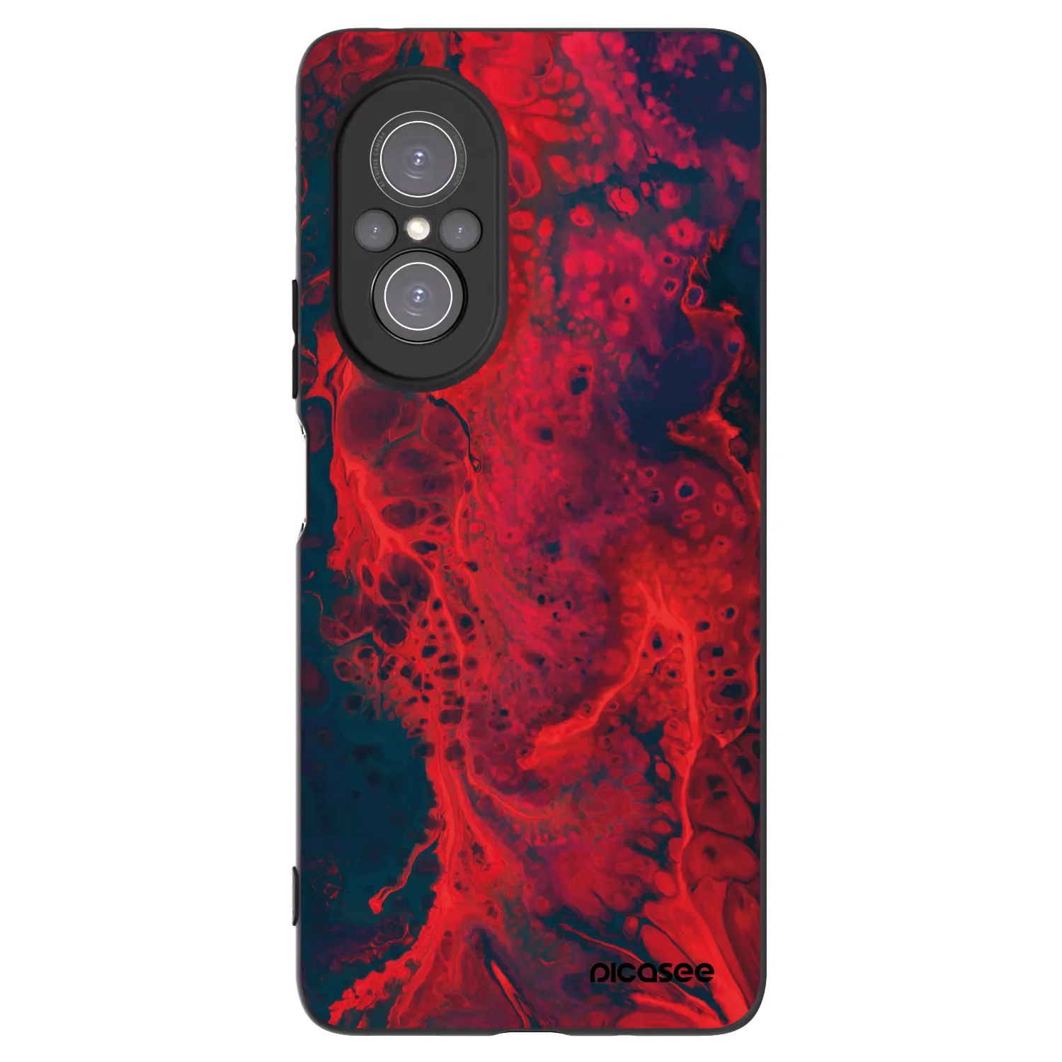 Picasee Huawei Nova 9 SE Hülle - Schwarzes Silikon - Organic red