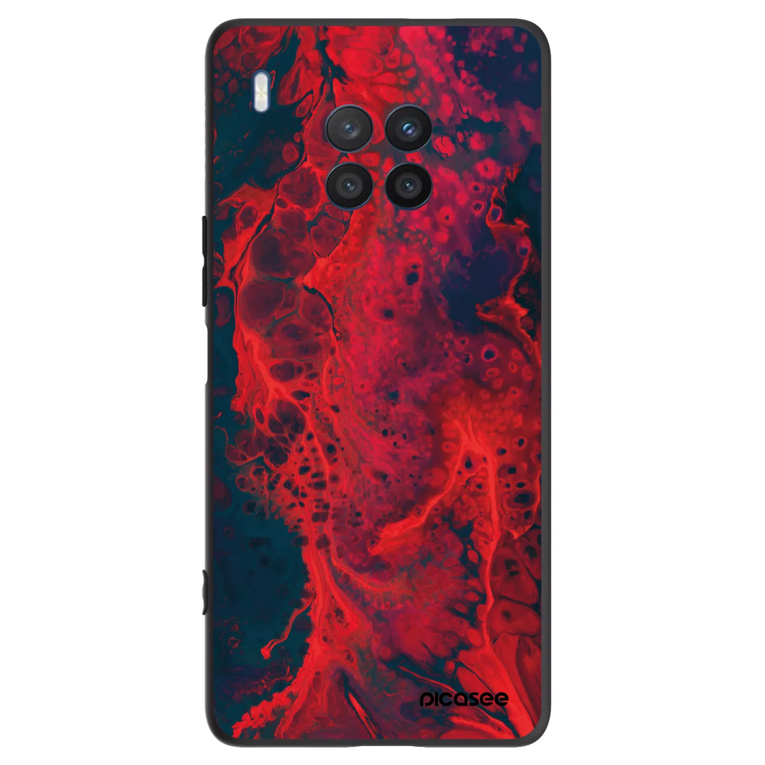 Picasee Honor 50 Lite Hülle - Schwarzes Silikon - Organic red