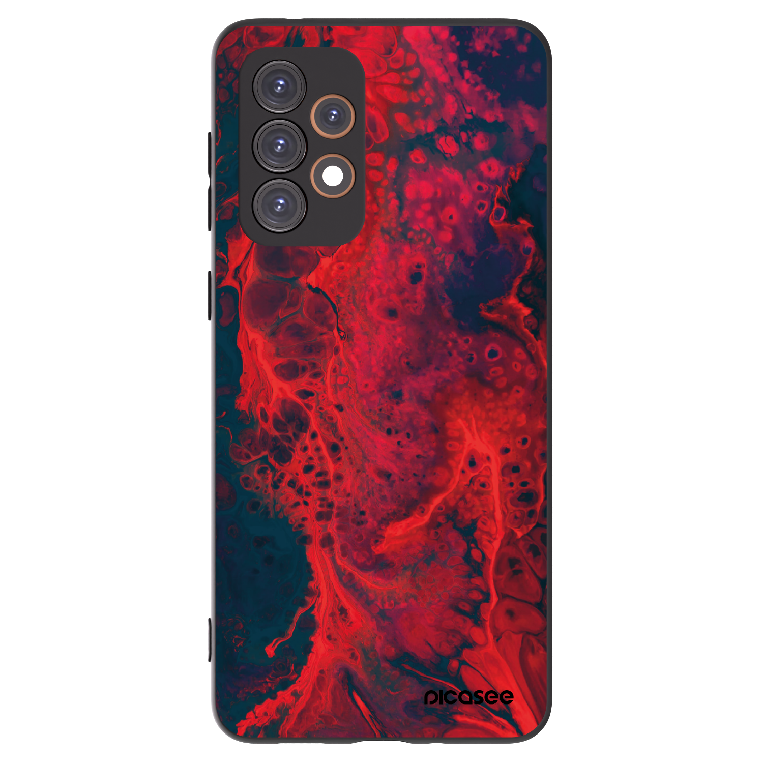 Picasee Samsung Galaxy A33 5G A336 Hülle - Schwarzes Silikon - Organic red