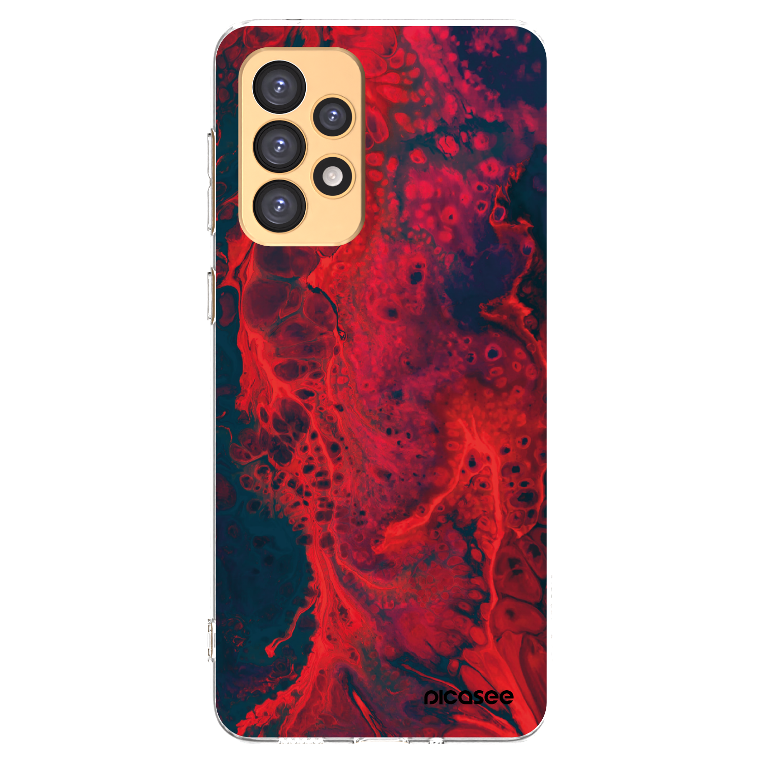 Picasee Samsung Galaxy A33 5G A336 Hülle - Transparentes Silikon - Organic red