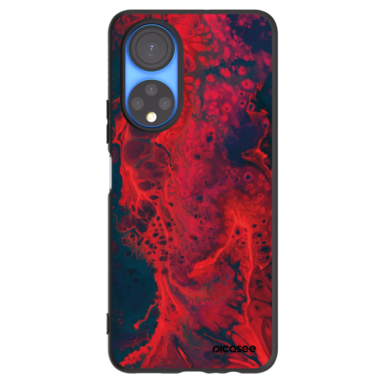 Picasee Honor X7 Hülle - Schwarzes Silikon - Organic red