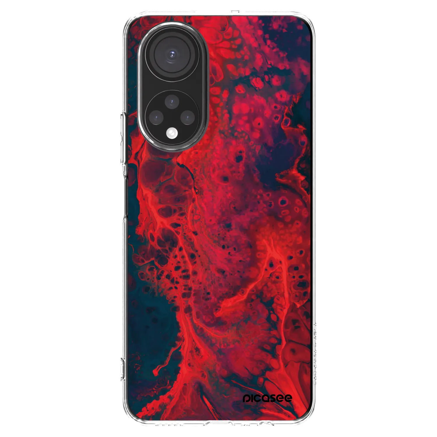 Picasee Honor X7 Hülle - Transparentes Silikon - Organic red