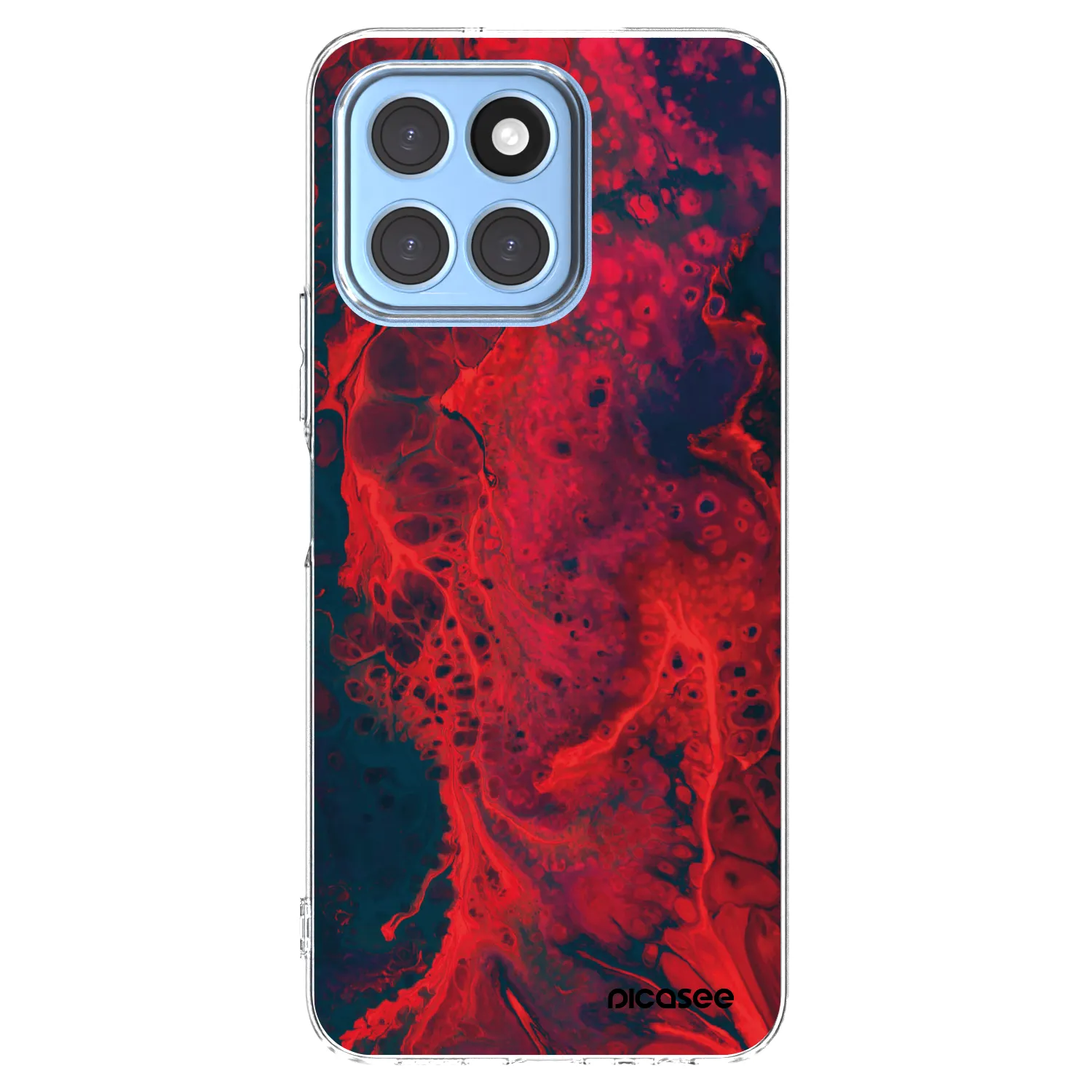 Picasee Honor X6 Hülle - Transparentes Silikon - Organic red