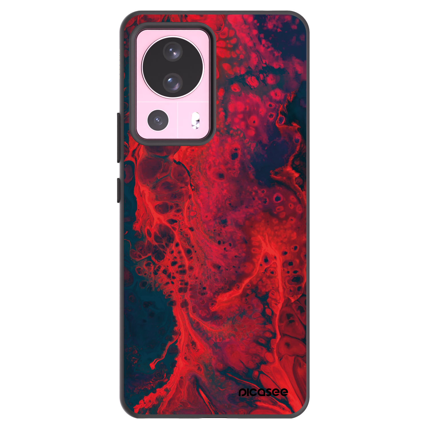 Picasee Xiaomi 13 Lite Hülle - Schwarzes Silikon - Organic red