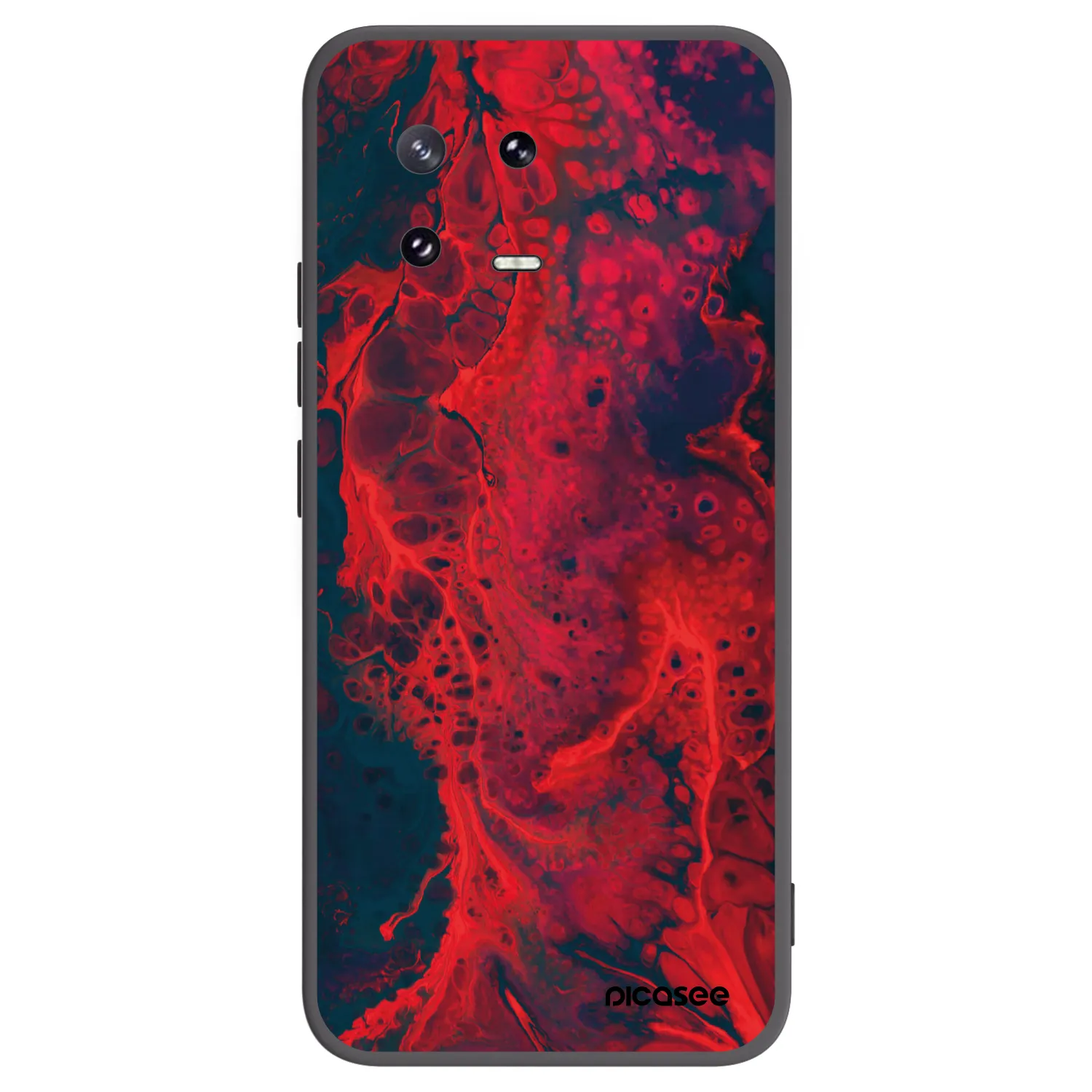 Picasee Xiaomi 13 Pro Hülle - Schwarzes Silikon - Organic red