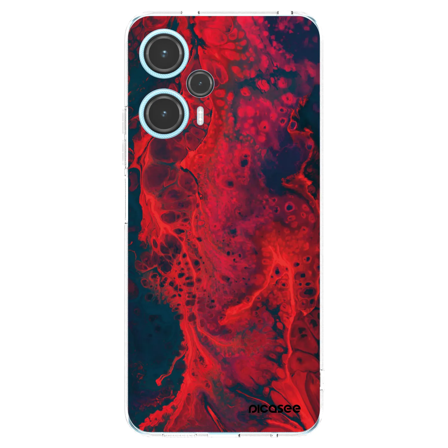 Picasee Xiaomi Poco F5 Hülle - Transparentes Silikon - Organic red
