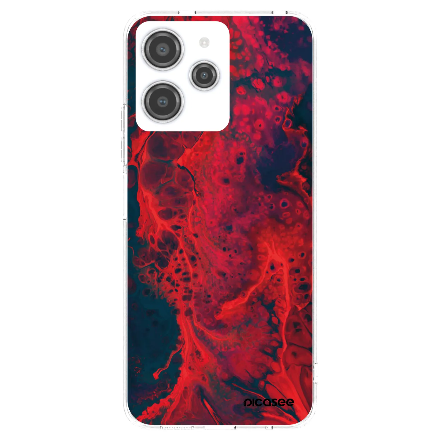 Picasee Xiaomi Redmi 12 4G Hülle - Transparentes Silikon - Organic red
