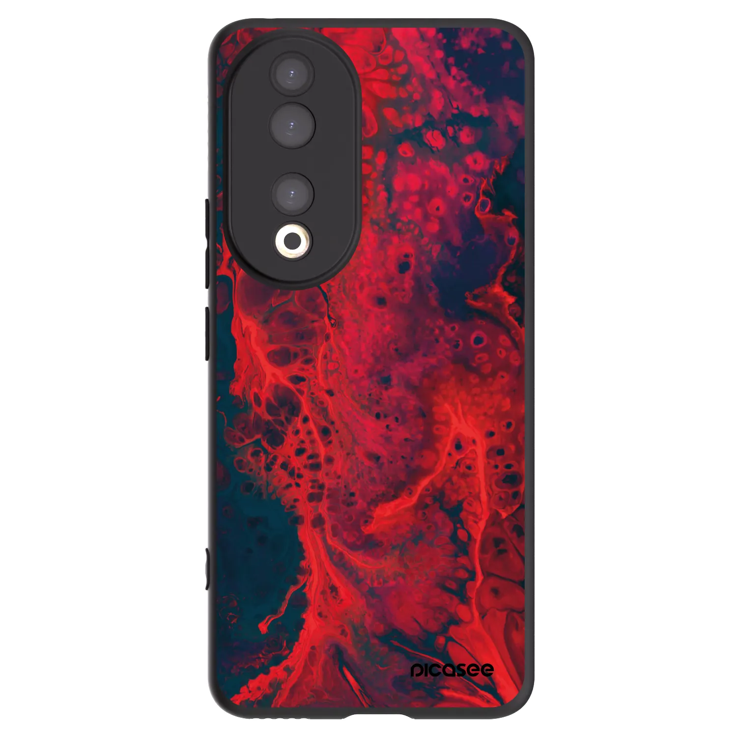 Picasee Honor 90 5G Hülle - Schwarzes Silikon - Organic red