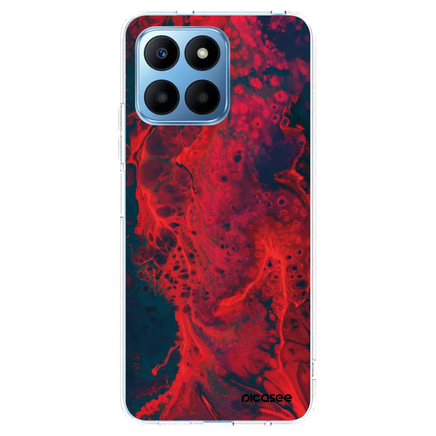 Picasee Honor 70 Lite Hülle - Transparentes Silikon - Organic red