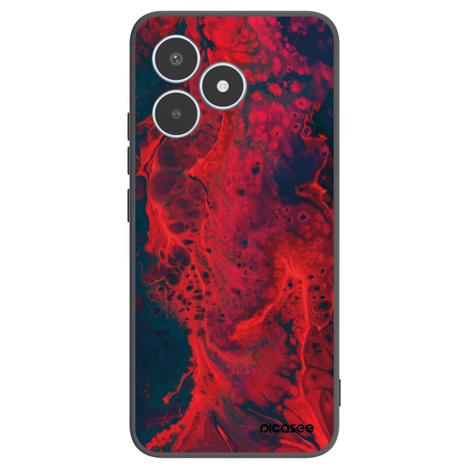Picasee Realme C53 Hülle - Schwarzes Silikon - Organic red