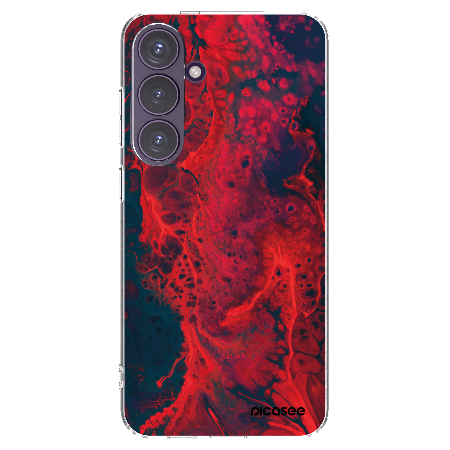 Picasee Samsung Galaxy S24+ S926B 5G Hülle - Transparentes Silikon - Organic red