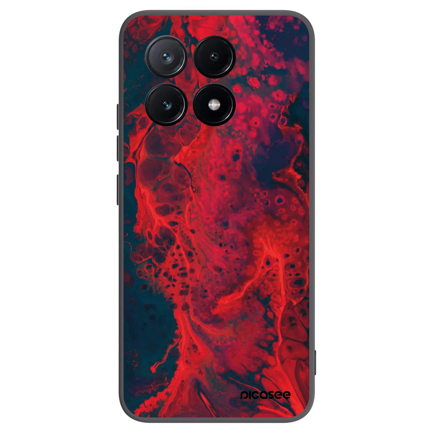 Picasee Xiaomi Poco X6 Pro Hülle - Schwarzes Silikon - Organic red