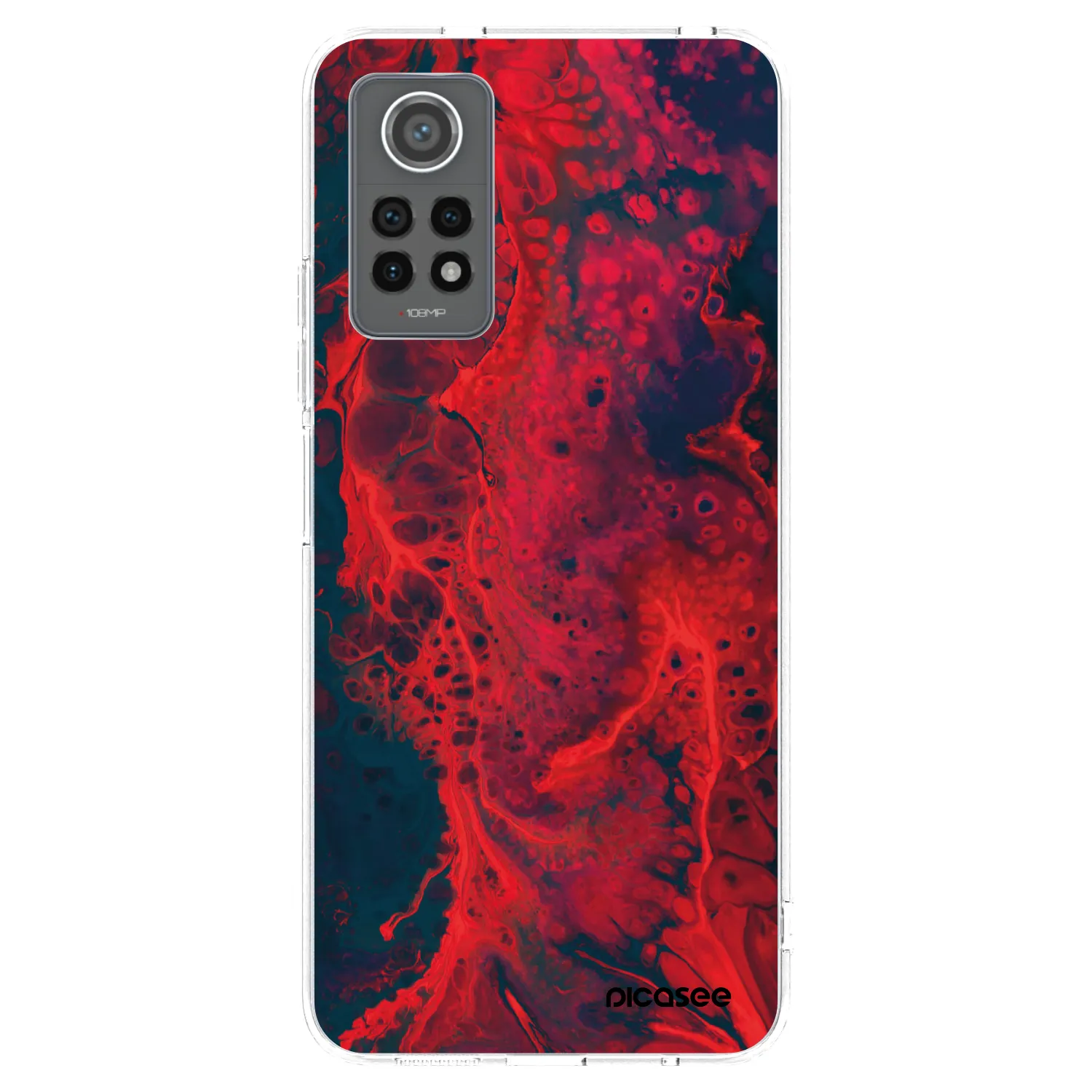 Picasee Xiaomi Redmi Note 12 Pro 4G Hülle - Transparentes Silikon - Organic red