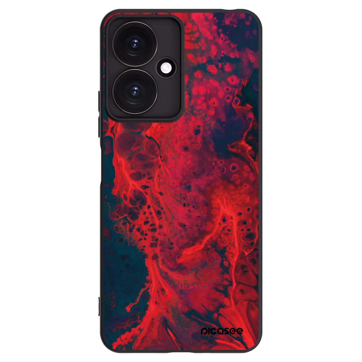 Picasee Xiaomi Redmi 13C 5G Hülle - Schwarzes Silikon - Organic red