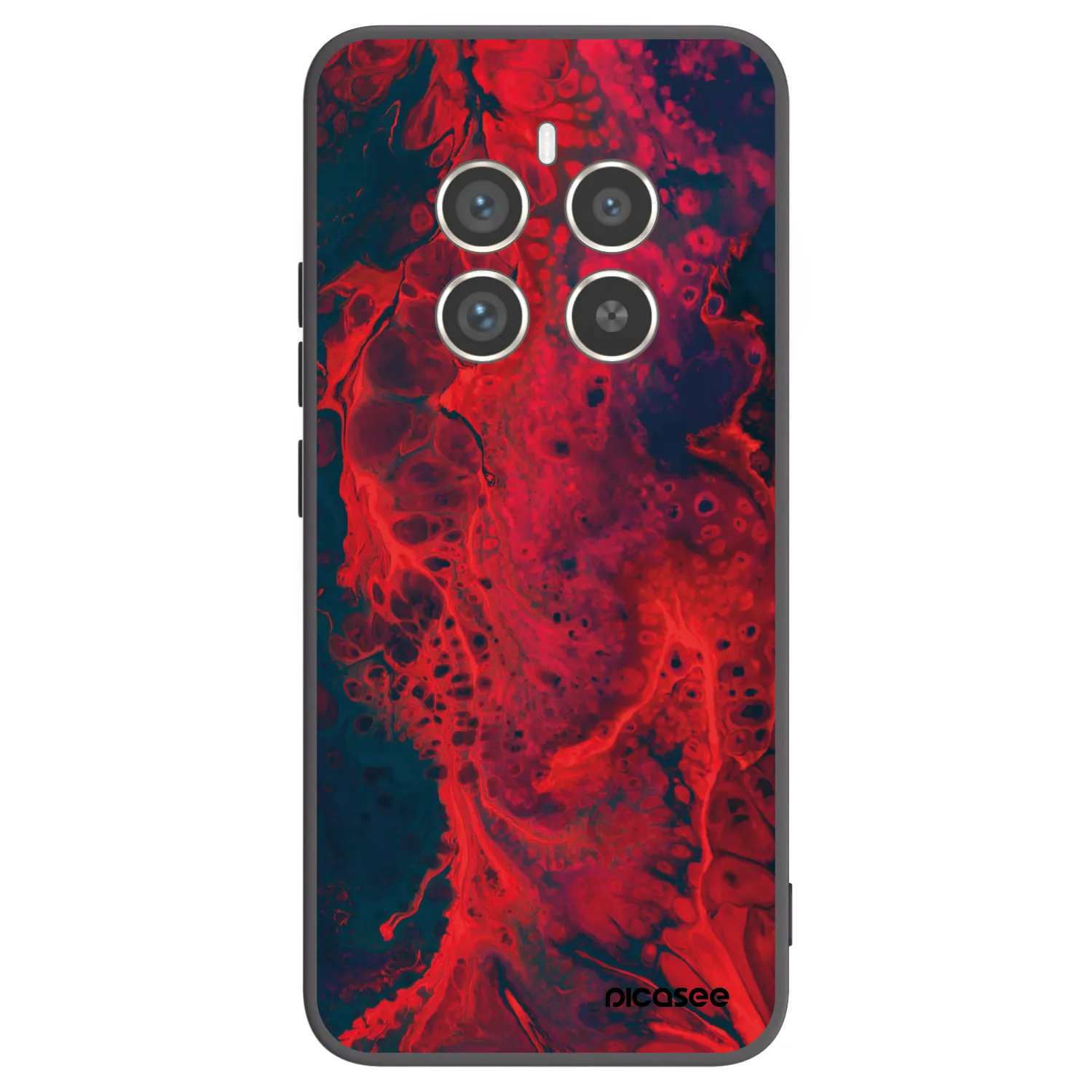 Picasee Realme 12 Pro 5G Hülle - Schwarzes Silikon - Organic red