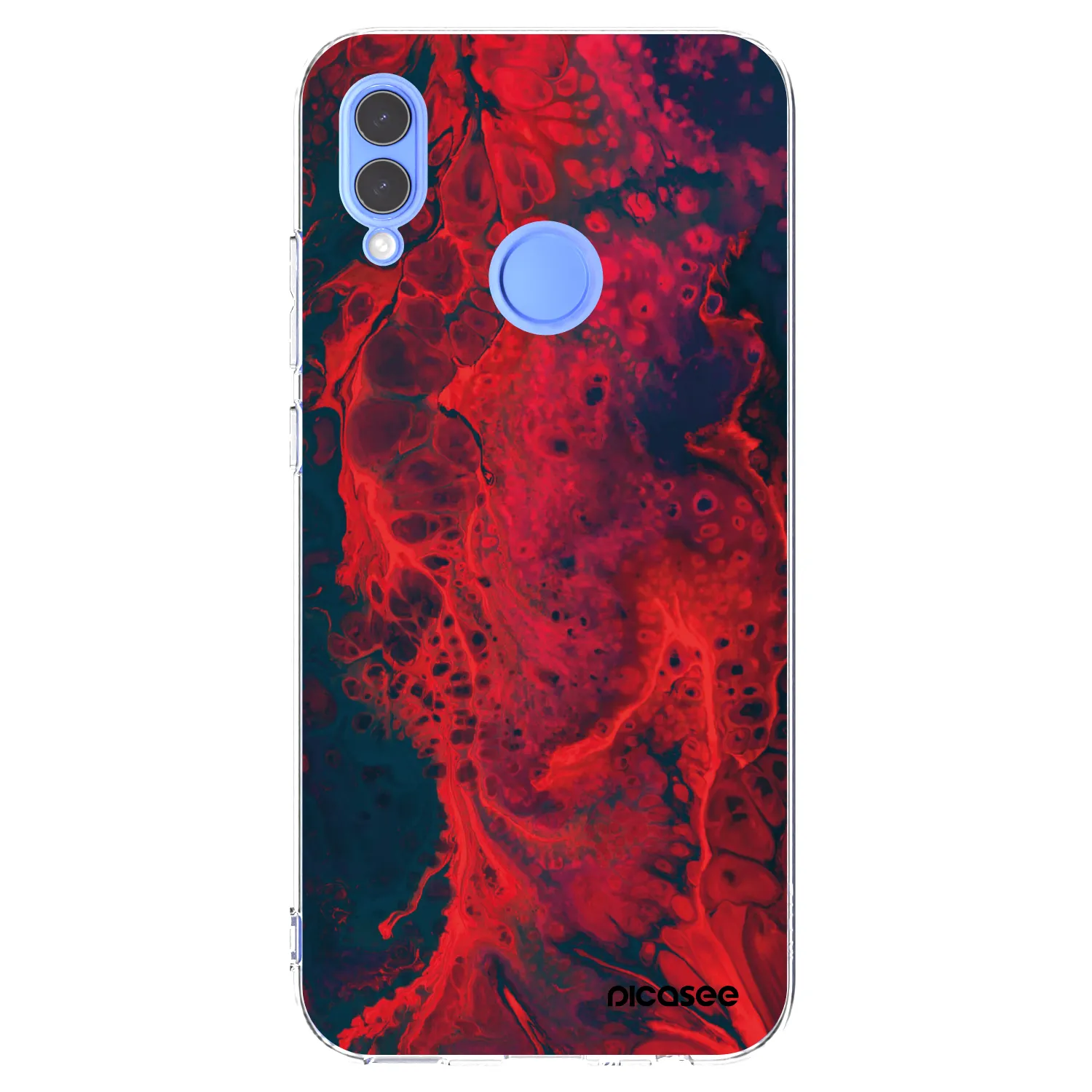 Picasee Huawei P Smart 2019 Hülle - Transparentes Silikon - Organic red