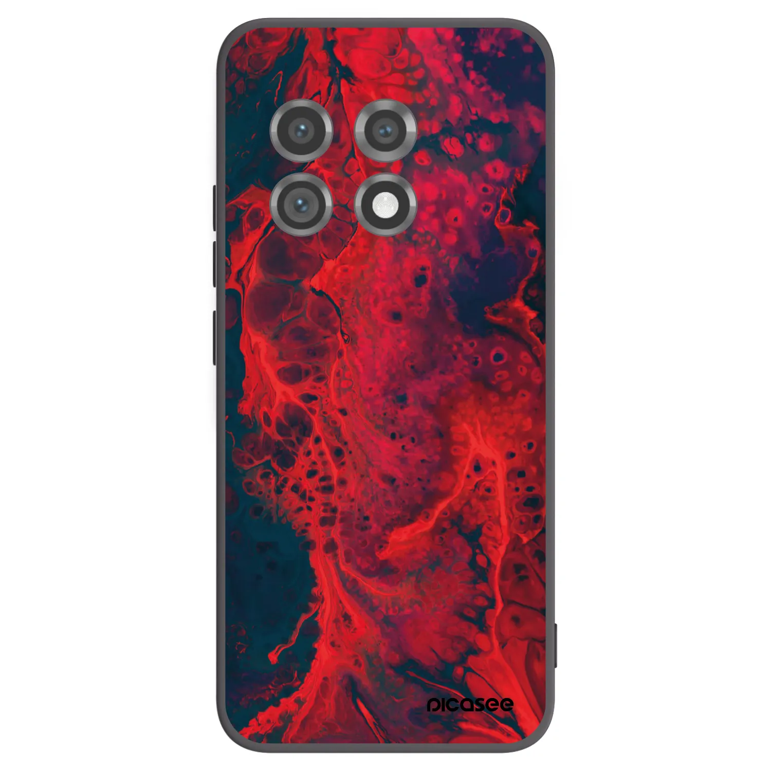 Picasee OnePlus 11 5G Hülle - Schwarzes Silikon - Organic red