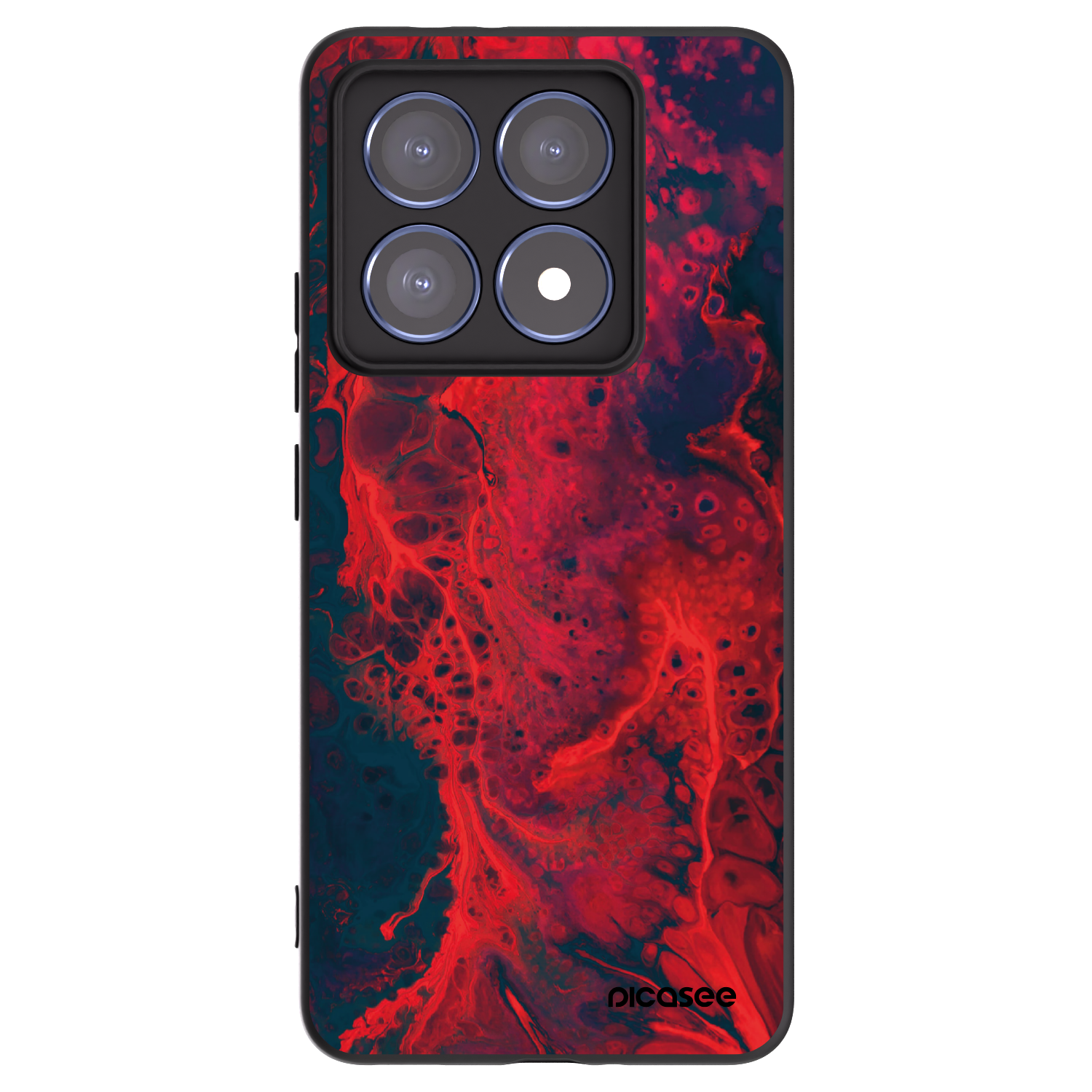 Picasee Xiaomi 14T Pro Hülle - Schwarzes Silikon - Organic red