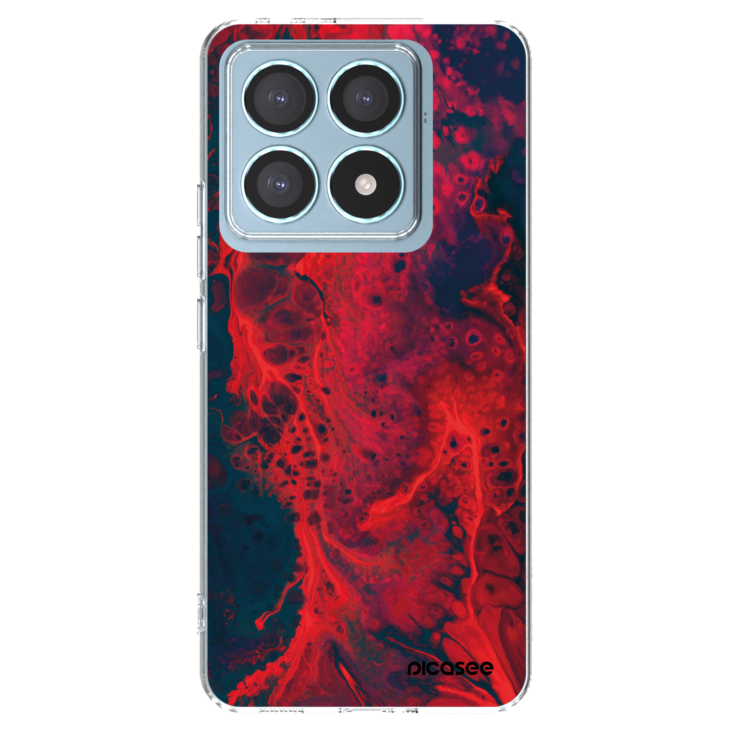 Picasee Xiaomi 14T Pro Hülle - Transparentes Silikon - Organic red