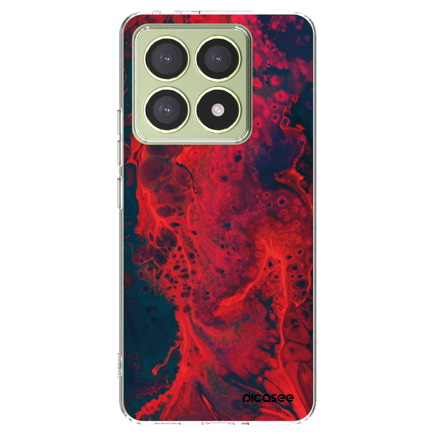 Picasee Xiaomi 14T Hülle - Transparentes Silikon - Organic red