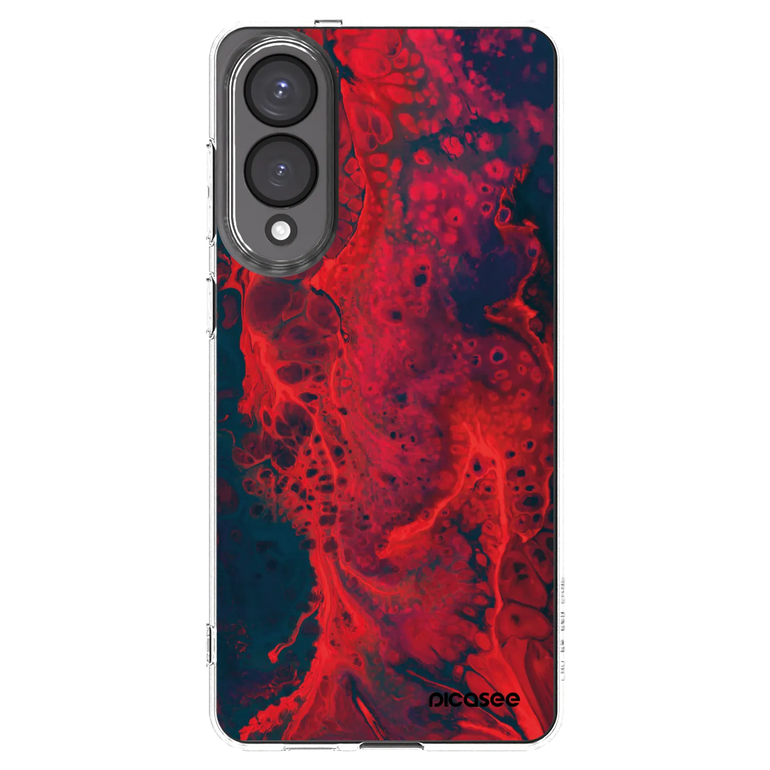 Picasee Samsung Galaxy S25 Edge 5G Hülle - Transparentes Silikon - Organic red